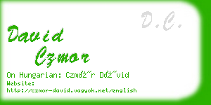 david czmor business card